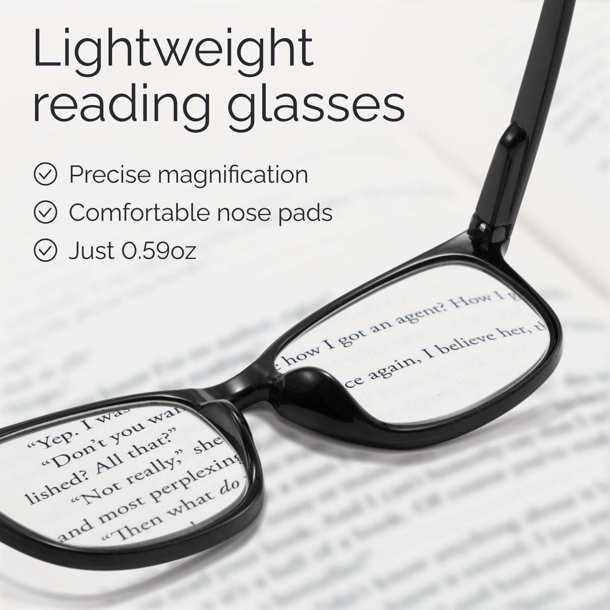 CCVOO reading glasses in desk setup for focused reading at work