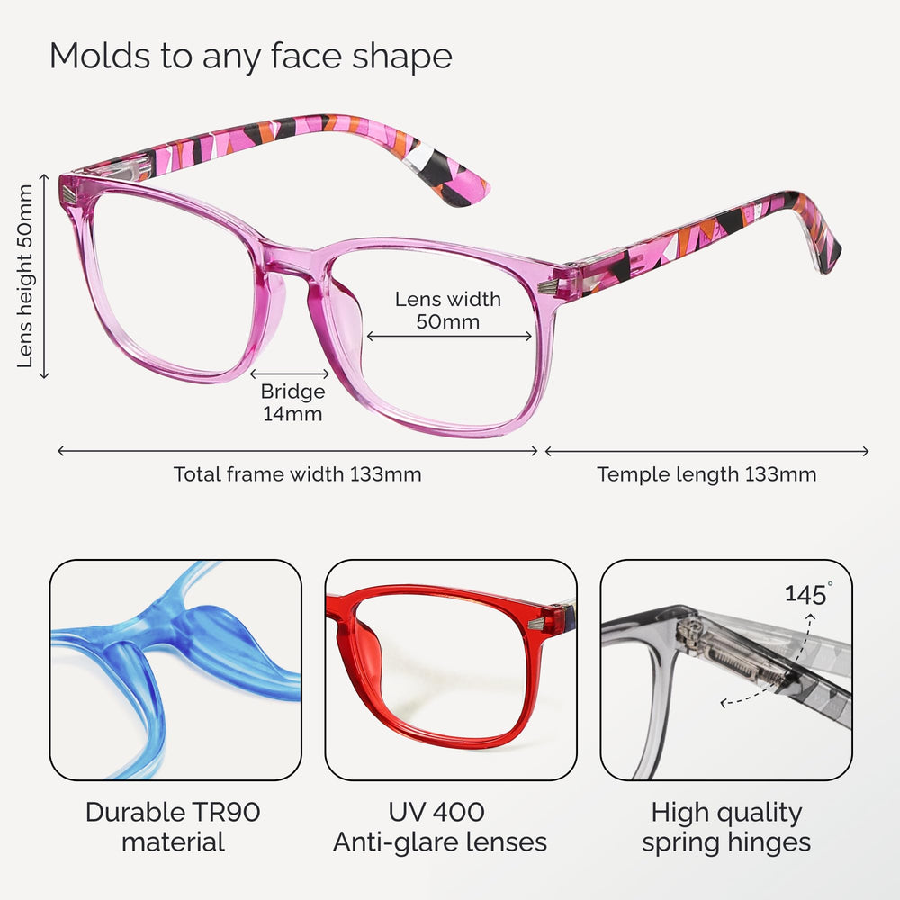 CCVOO reading glasses on desk setup for work and study