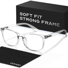 CCVOO oval-frame reading glasses close-up for comfortable near vision