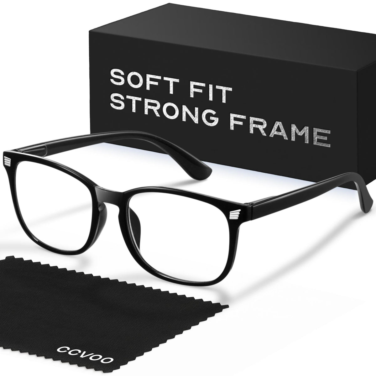 CCVOO reading glasses with an oval frame for women, comfortable for daily use