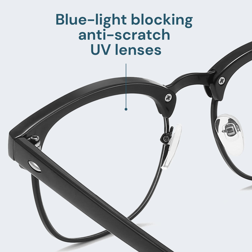 CCVOO round eyewear with UV400 filter for clearer colors and less glare