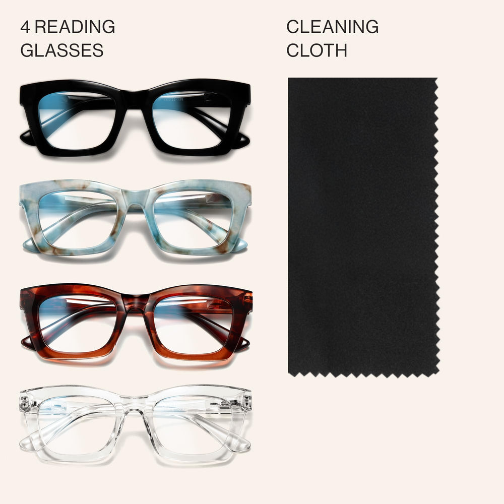 CCVOO soft-padded temples for women's reading glasses, gentle on ears.