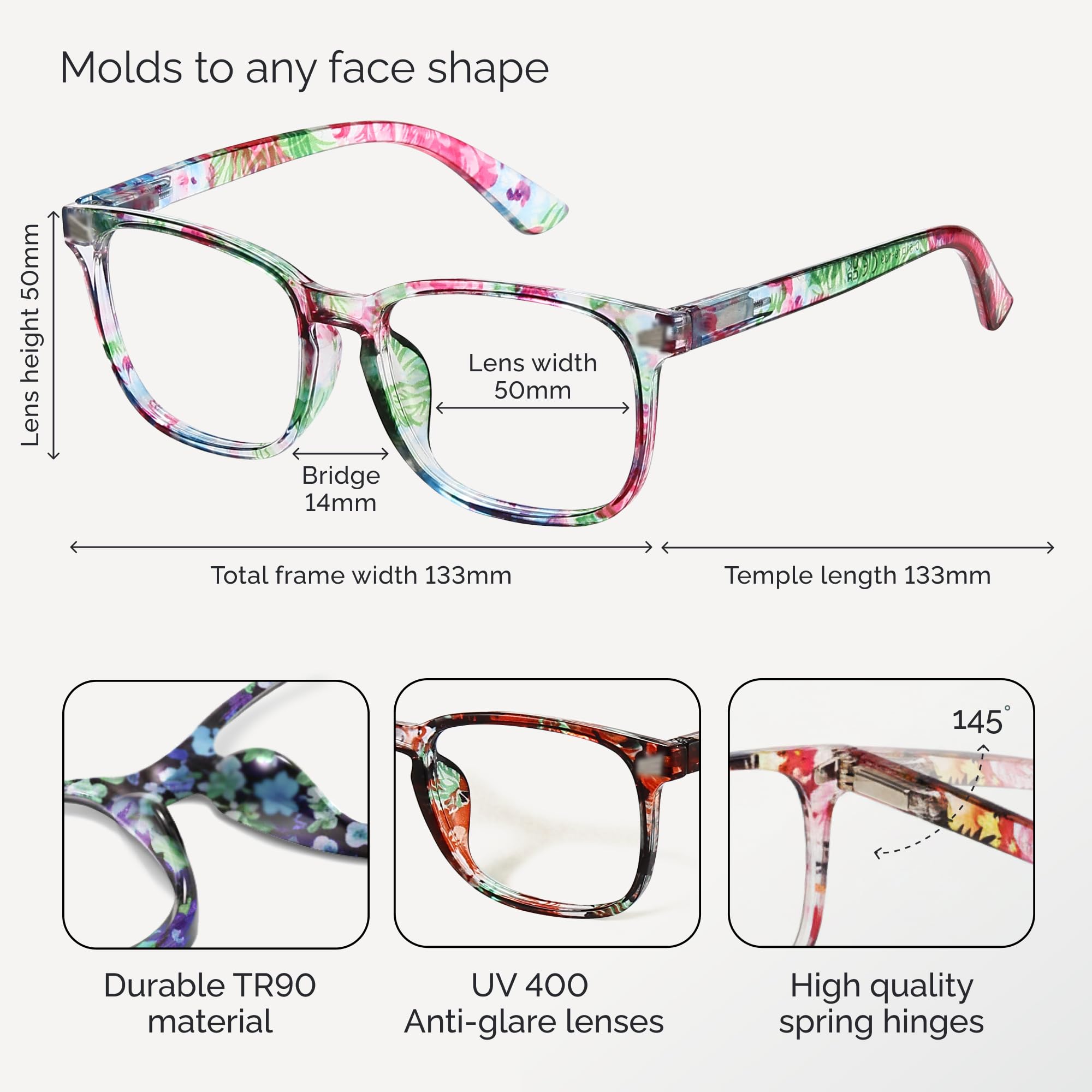CCVOO stylish frames in versatile colors matching personal style