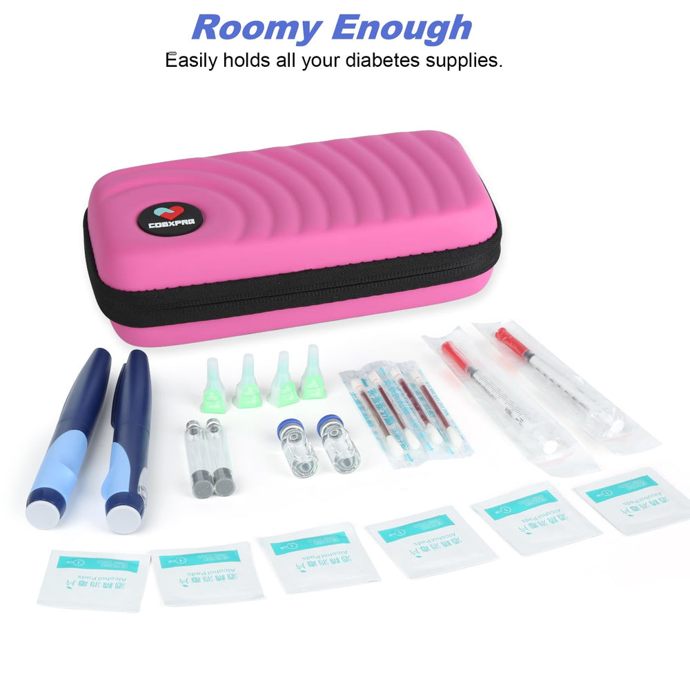 CDBXPRG estuche compacto rosa, ideal para viajes cortos y transporte.