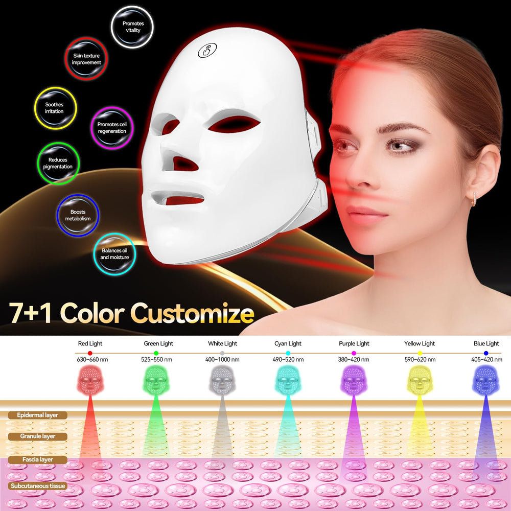 CDKMAX portable rechargeable mask with USB for on-the-go facial treatments.