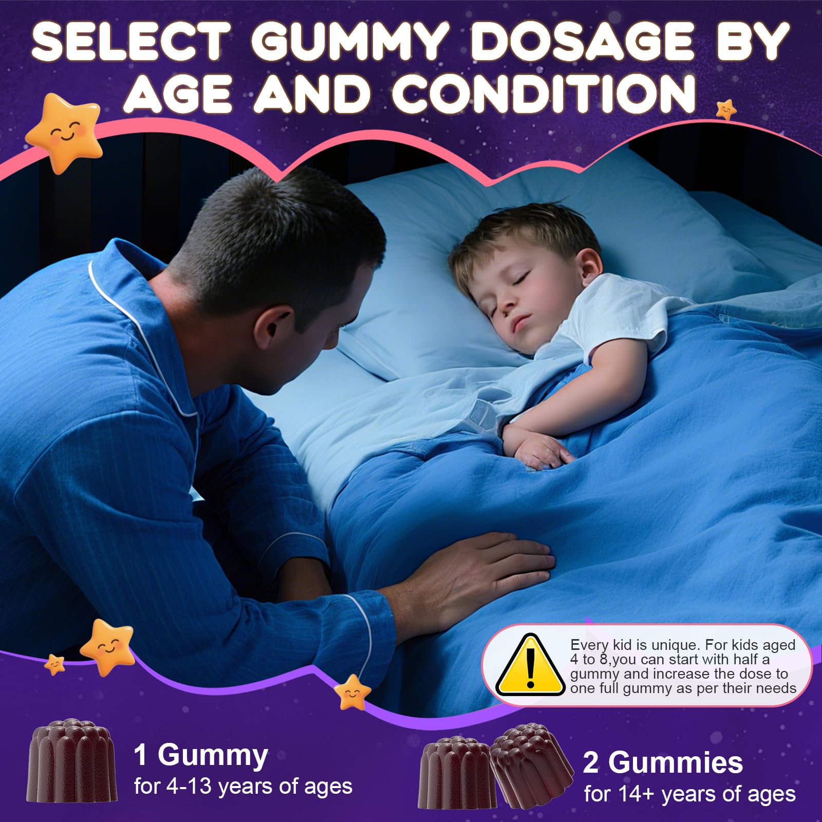 A cozy bedtime scene with Ceecisee gummies suggesting an easy nightly ritual.