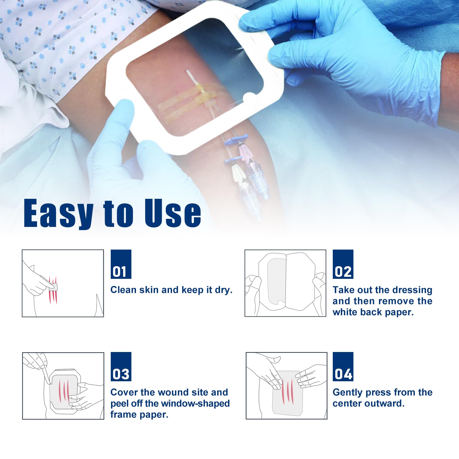 Ceeport 20-pack individually wrapped dressings for on-the-go first aid.