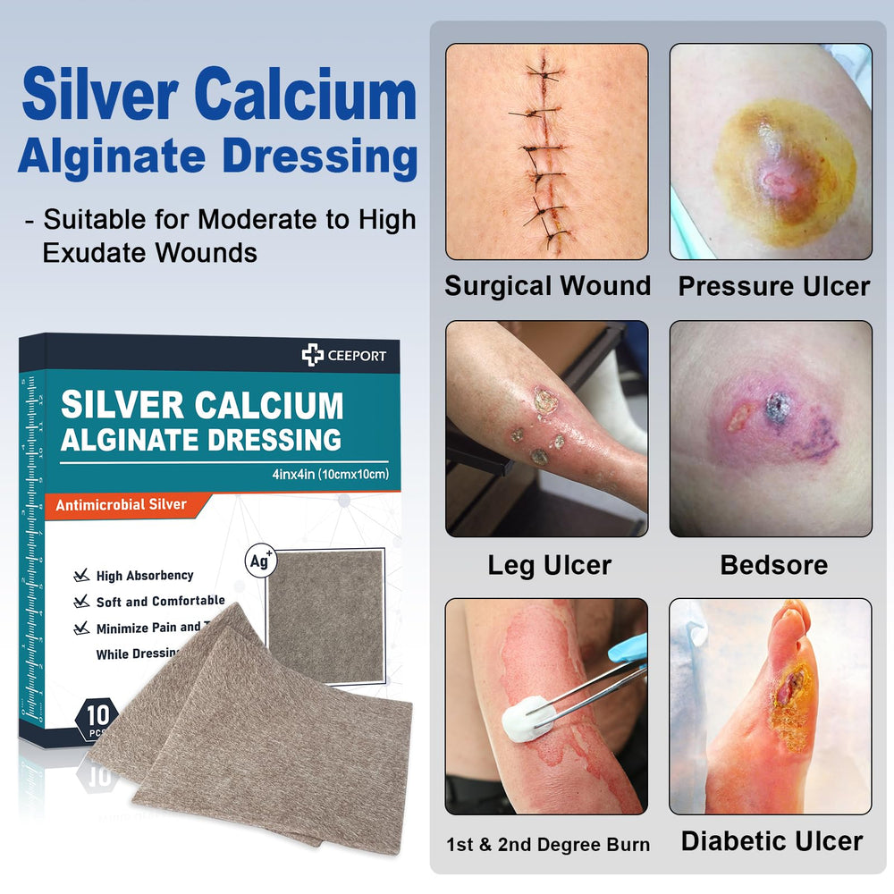 Ceeport AG wound dressing individually packed in sterile sachet for easy use.