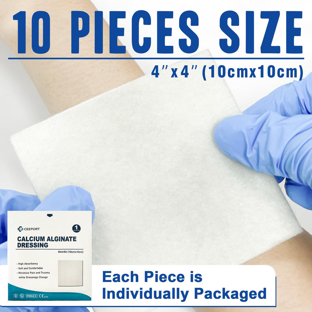 Ceeport calcium alginate wound dressing 4x4 individually packaged sterile dressings