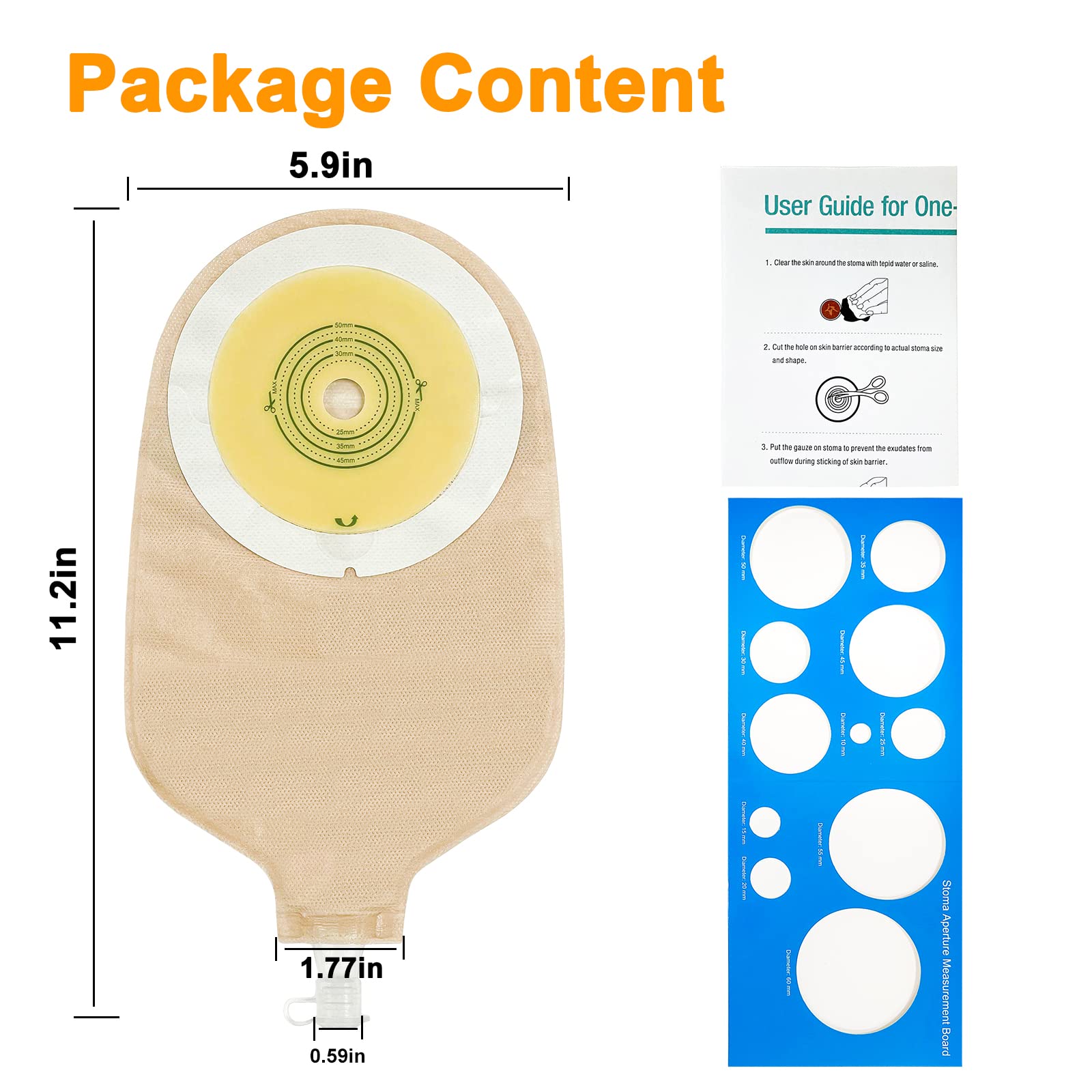Ceeport cut-to-fit urostomy bag enables customizable sizing.