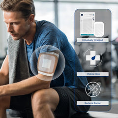 Ceeport flexible clear dressing conforms to skin for movement.