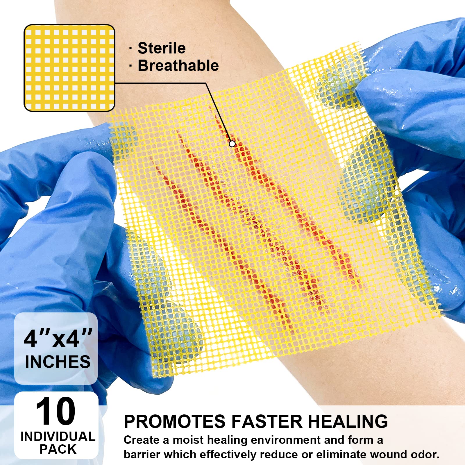 Ceeport Honey Gauze Dressing gentle removal scene for comfortable changes.