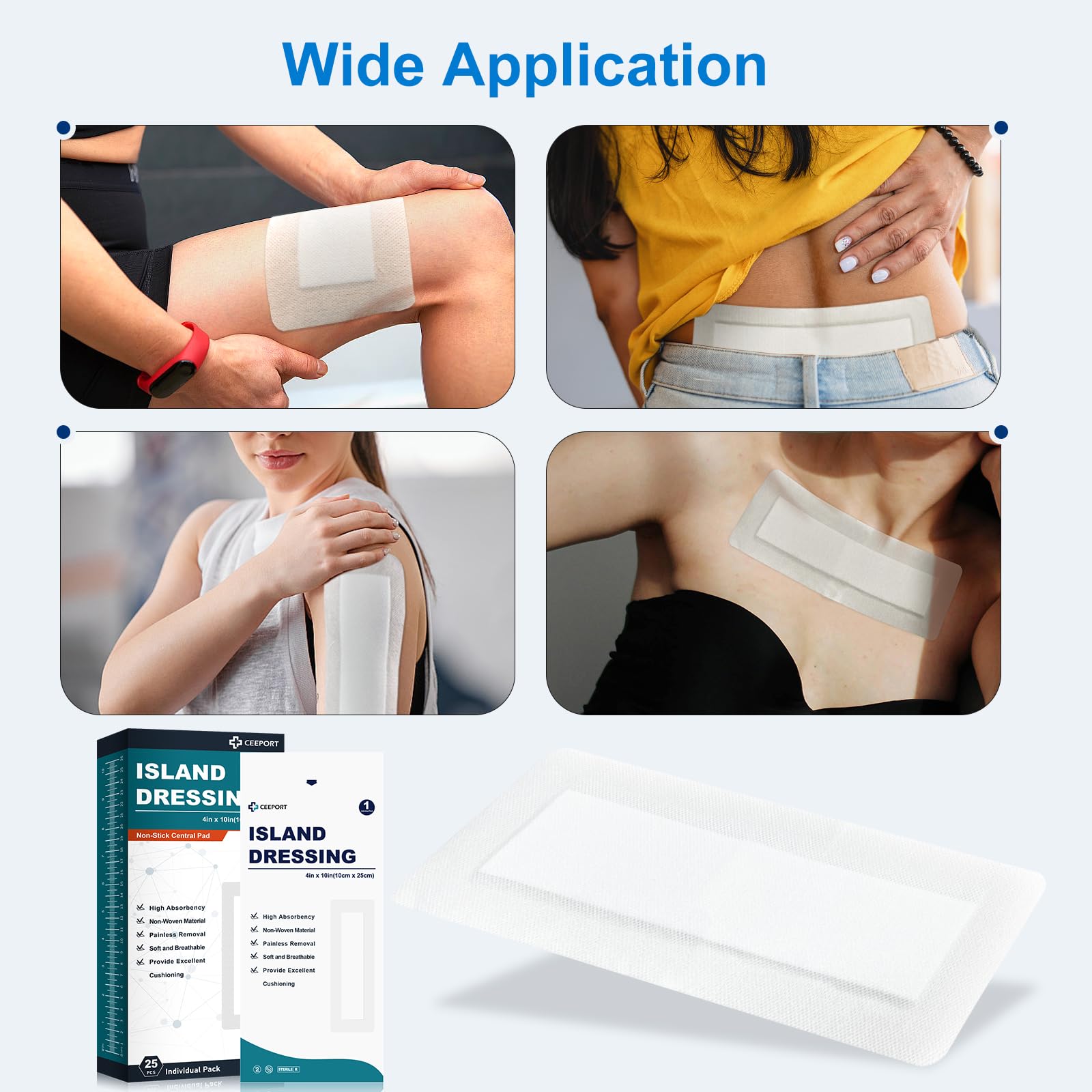 Ceeport Island Dressing sterile packaging ensures hygienic use and convenience.