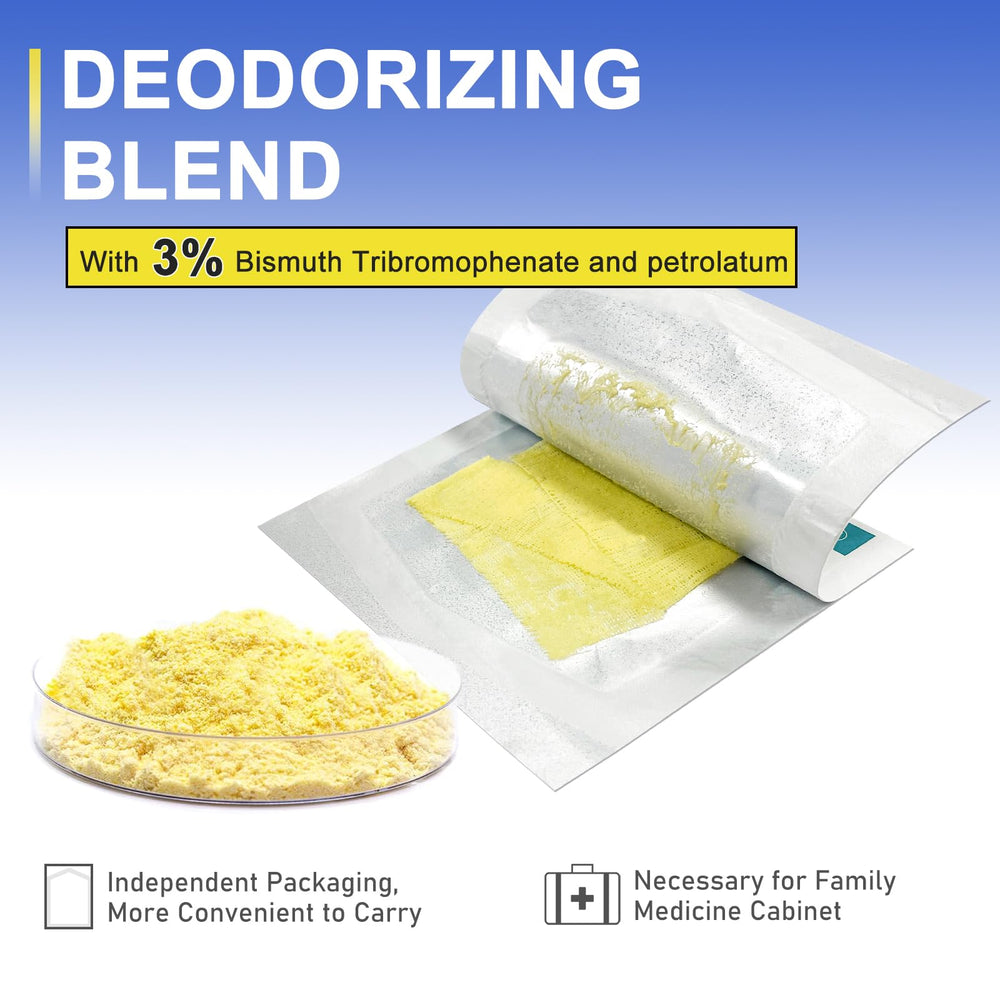 Ceeport Xeroform with 3% Bismuth Tribromophenate for odor control.