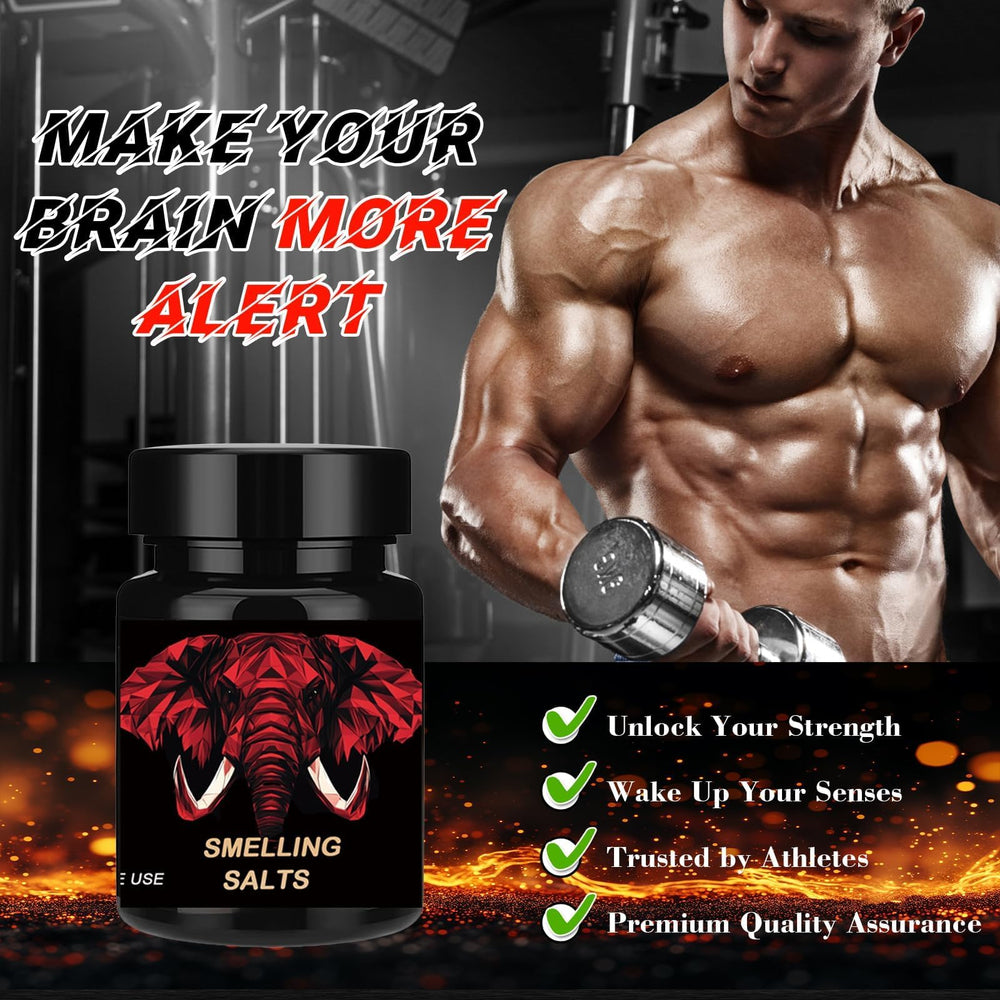 CEGWISP smelling salts cap assembly shows secure seal preserving potency during workouts.