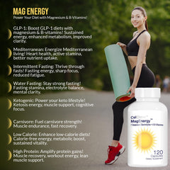 CELCLENE MagEnergy label close-up highlights vitamins and minerals.
