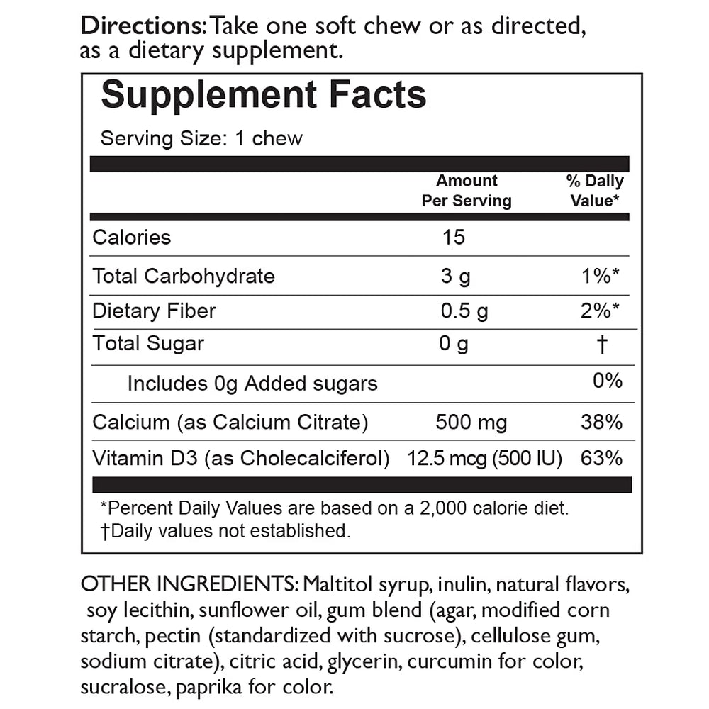 Celebrate Bariatric ASMBS-compliant calcium chew without gritty aftertaste