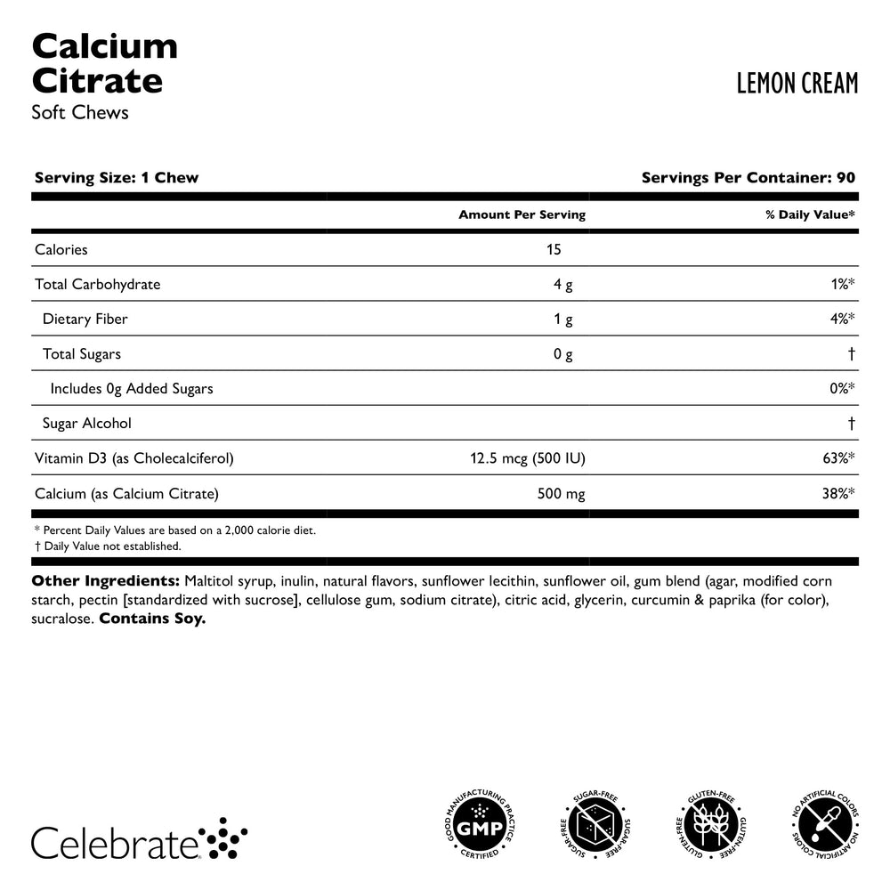 Celebrate Bariatric vitamin D3 500 IU soft chew aids absorption without fat for post-surgery nutrition