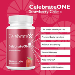 Close-up of CelebrateONE strawberry creme chews showing flavor and texture