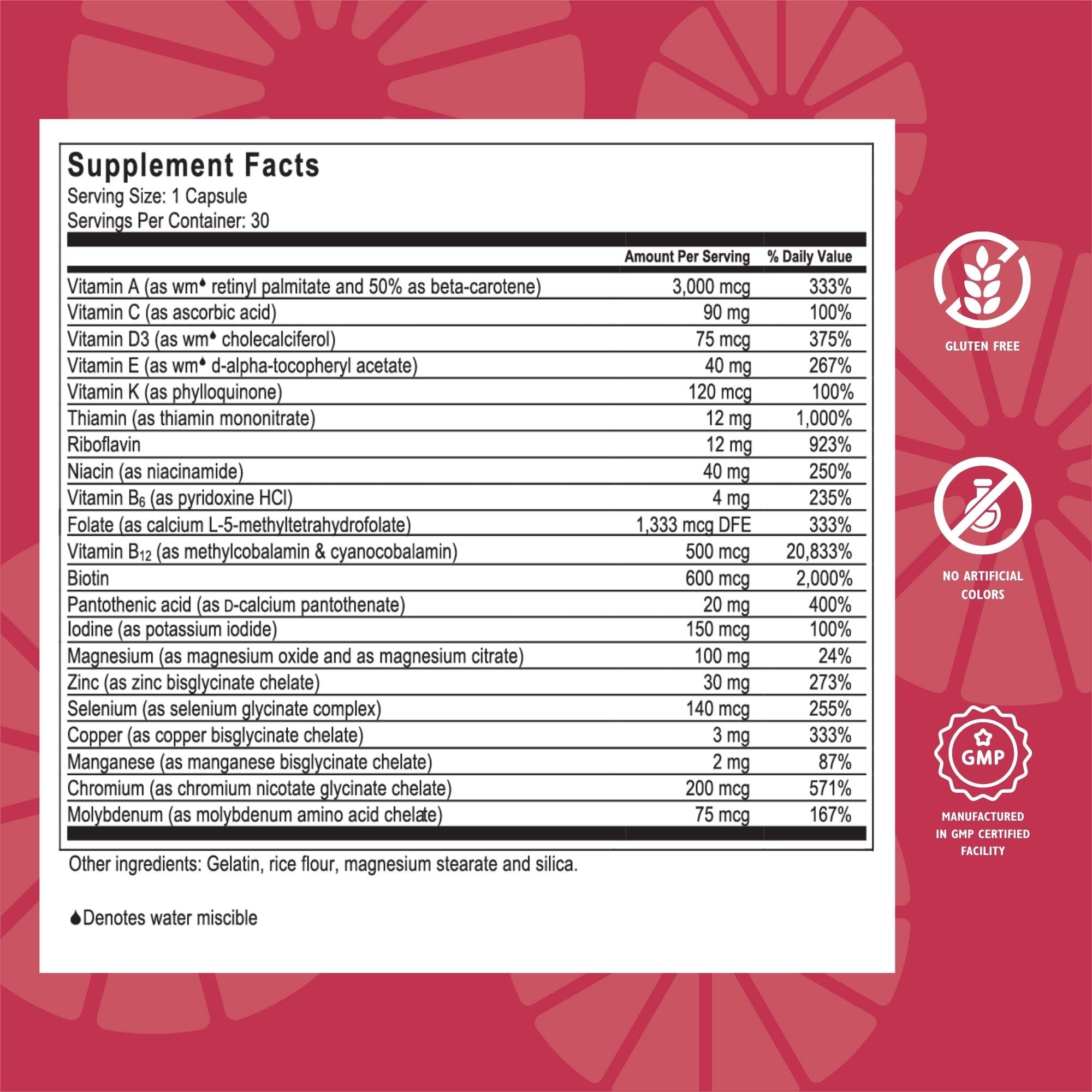 CelebrateONE Iron Free bottle with label emphasizes responsible nutrition and ASMBS guidelines