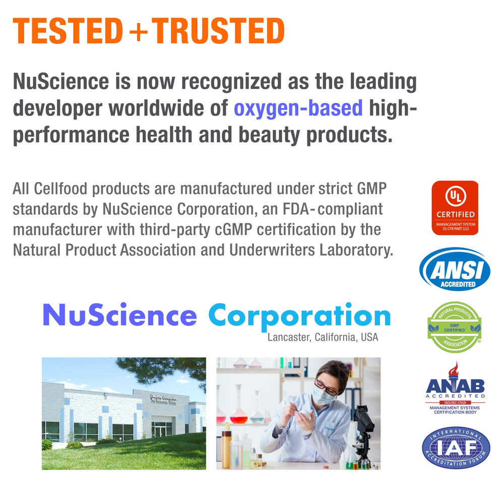 Cellfood Essential Silica daily-use desk setup indicating convenient supplementation.