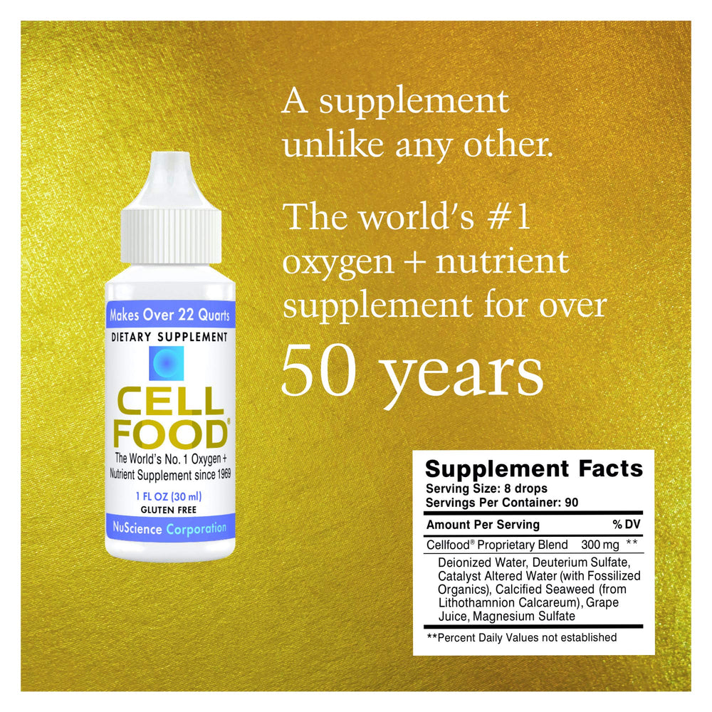 O2 Supplementation Formula Cellfood Oxygen Boost - 1 fl oz, 3 Pack | Liquid Oxygen Supplement for ...