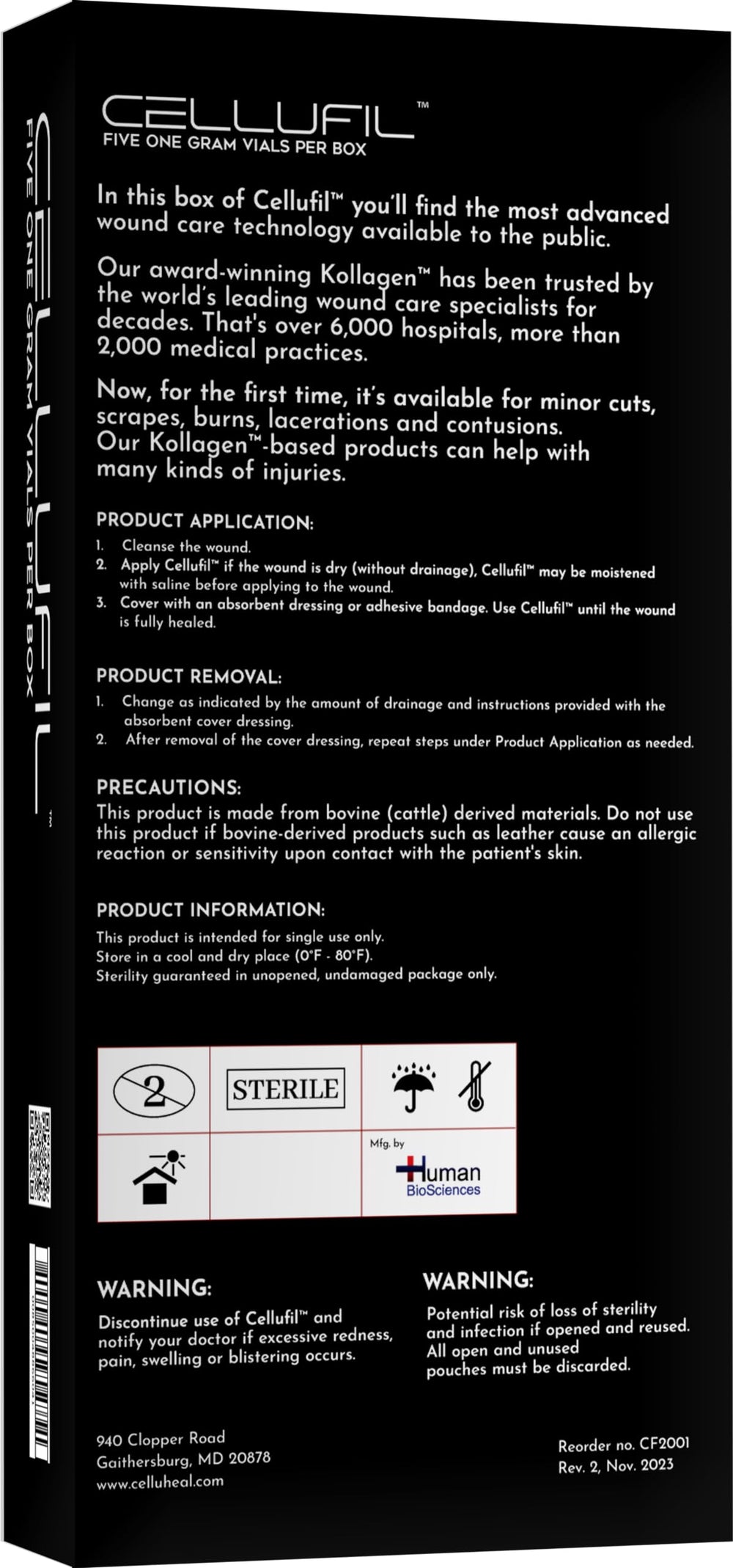 Celluheal box five vials visual emphasizes convenient, ready-to-use collagen supply.