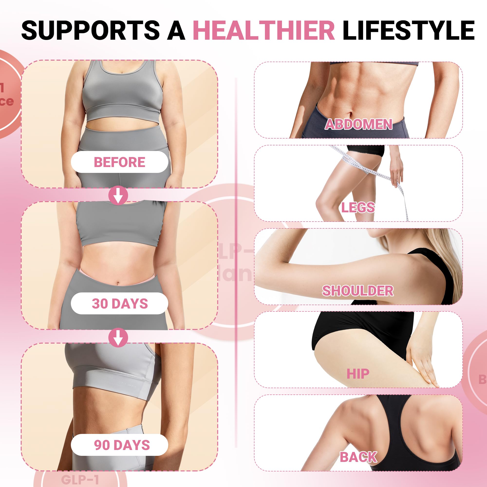 cenlomat GLP-1 patches in open pack with pink design.