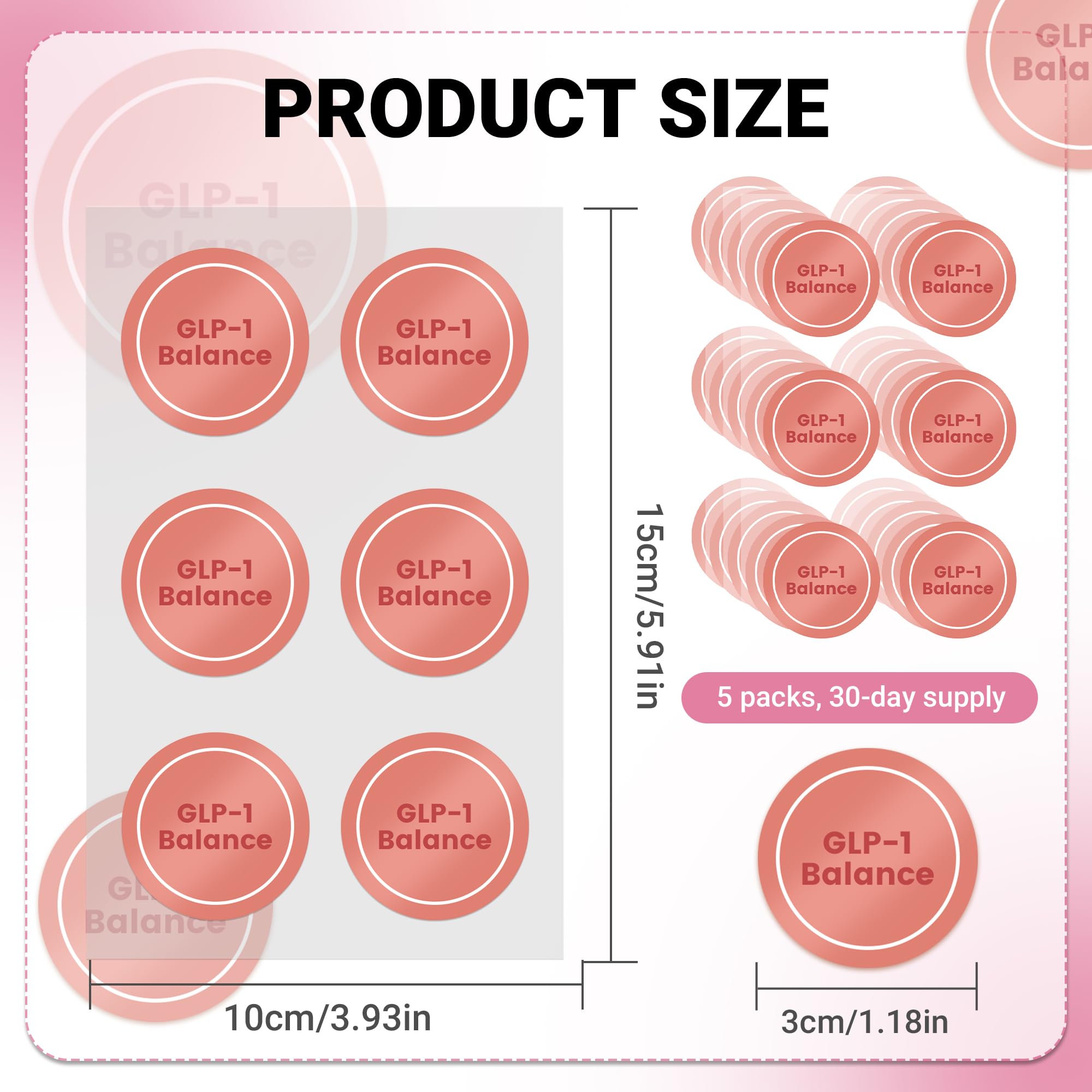 cenlomat GLP-1 patches pink packaging design for on-the-go use.