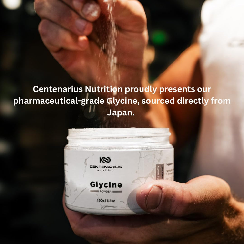 Centenarius Nutrition Premium Glycine Powder vegan formula supports everyday wellbeing for busy lifestyles.