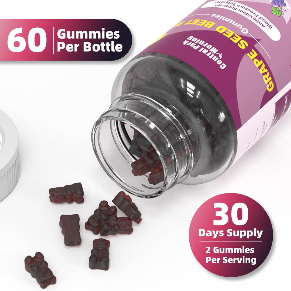 Central Park Morning gummies on-the-go with resealable pouch for daily energy during commutes.