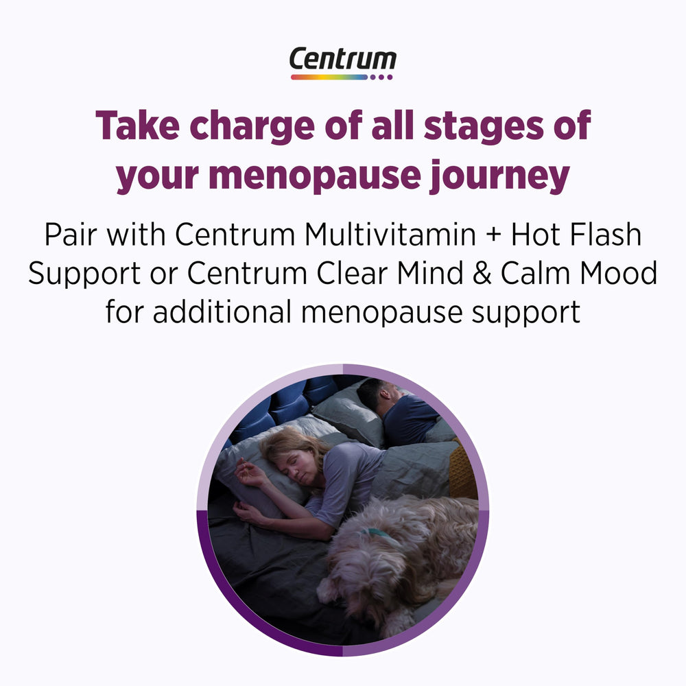 Centrum bottle on a nightstand ready for a calm night.