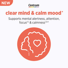 Centrum Clear Mind Calm Mood capsules close-up for daily use