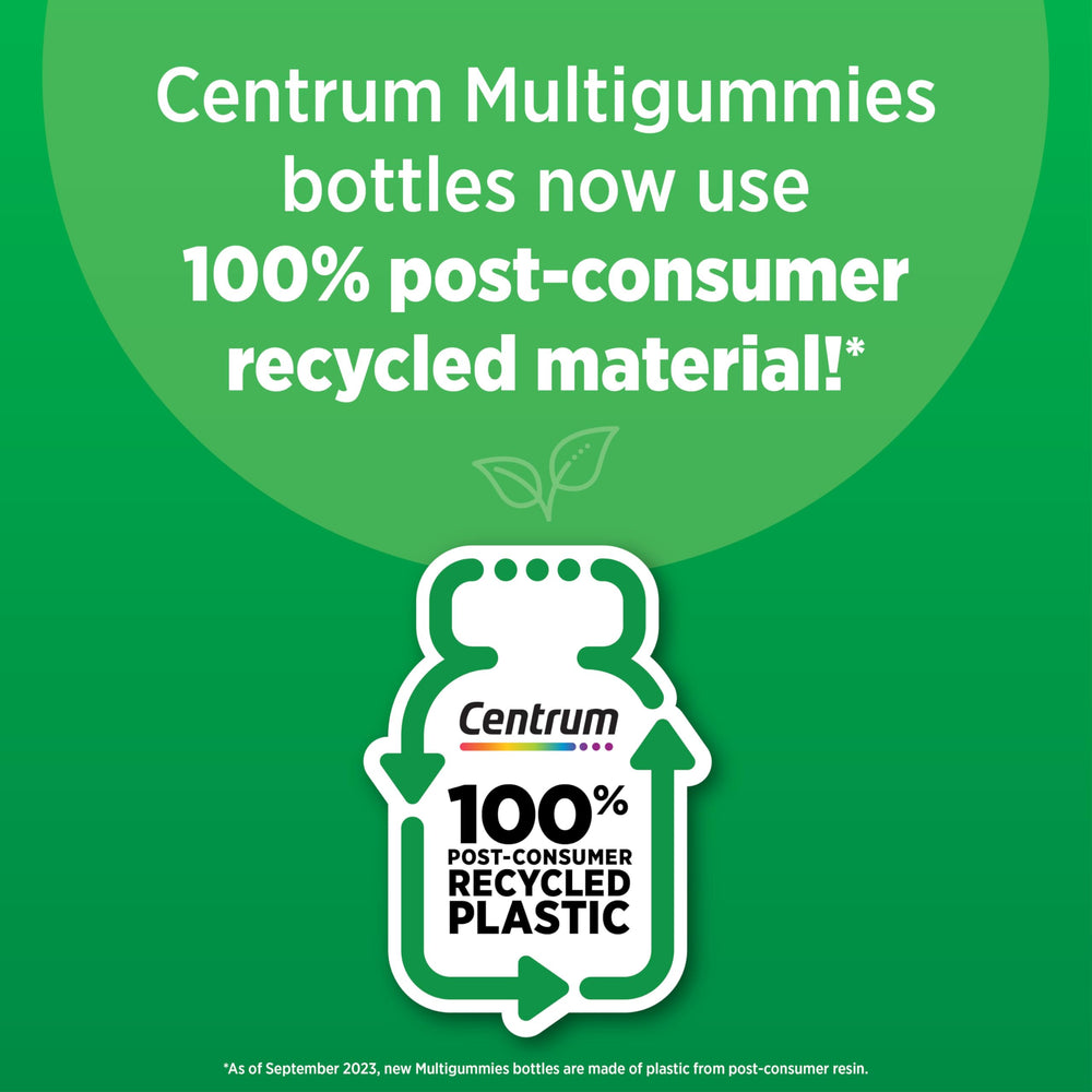 Breastfeeding lifestyle shot with Centrum Postnatal Gummies.