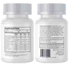 Centurion Puralor AD bottle back with ingredients and dosing for parents