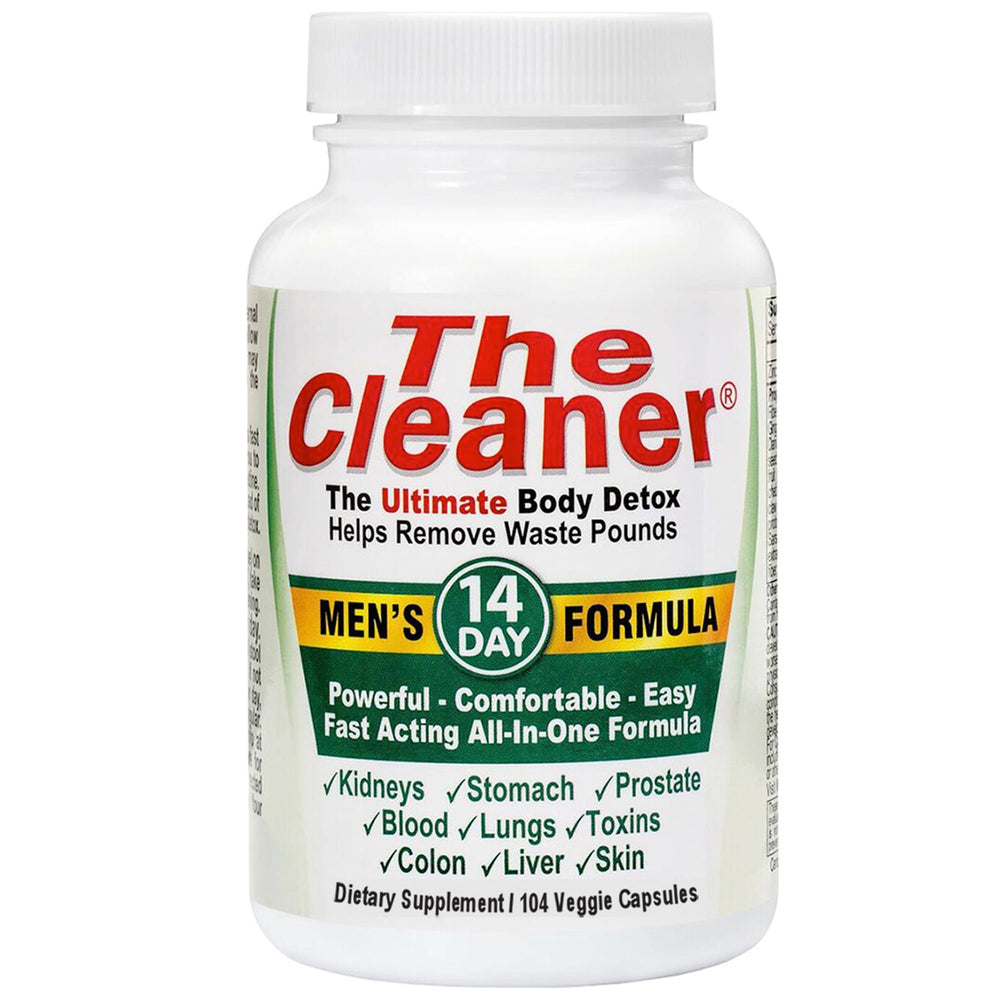 Century Systems The Cleaner Detox bottle front view, 104 vegetarian capsules for a 14-day cleanse