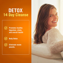 Century Systems The Cleaner Detox bottle with label shows 104 vegetarian capsules for a 14-day cleanse