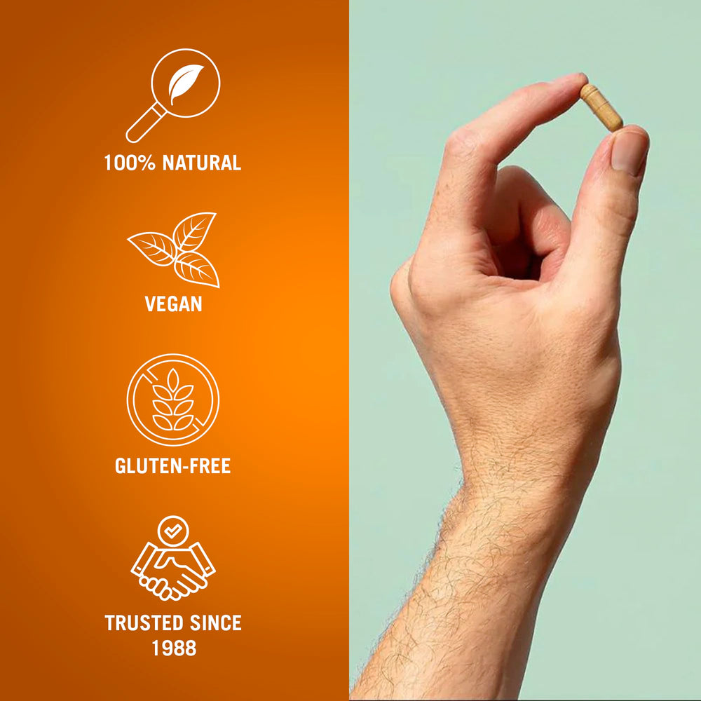 Century Systems The Cleaner Detox capsules in hand illustrate portable, travel-friendly cleansing support
