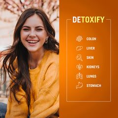 Century Systems The Cleaner Detox label close-up explains the vegetarian formula and gentle use