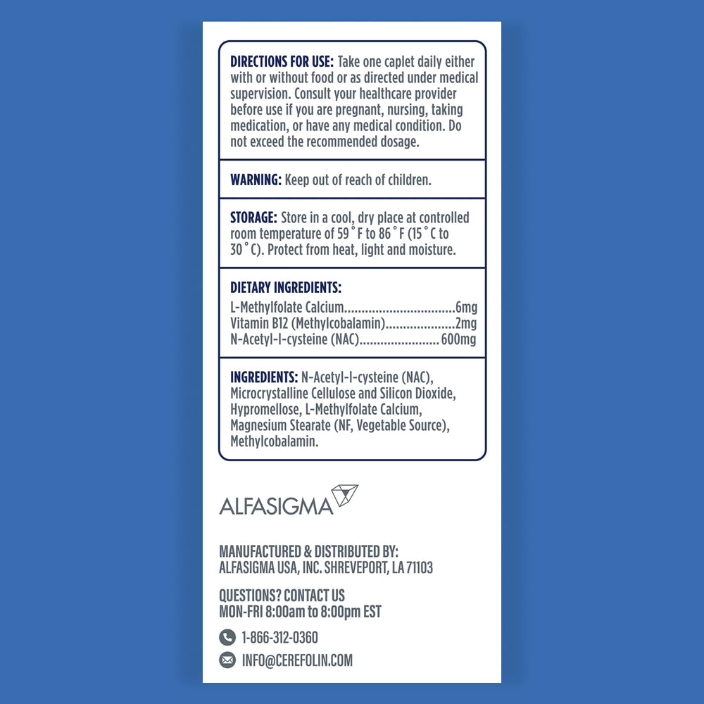 Cerefolin Brain Wellness daily-pack showing 30-count supply for ongoing brain health