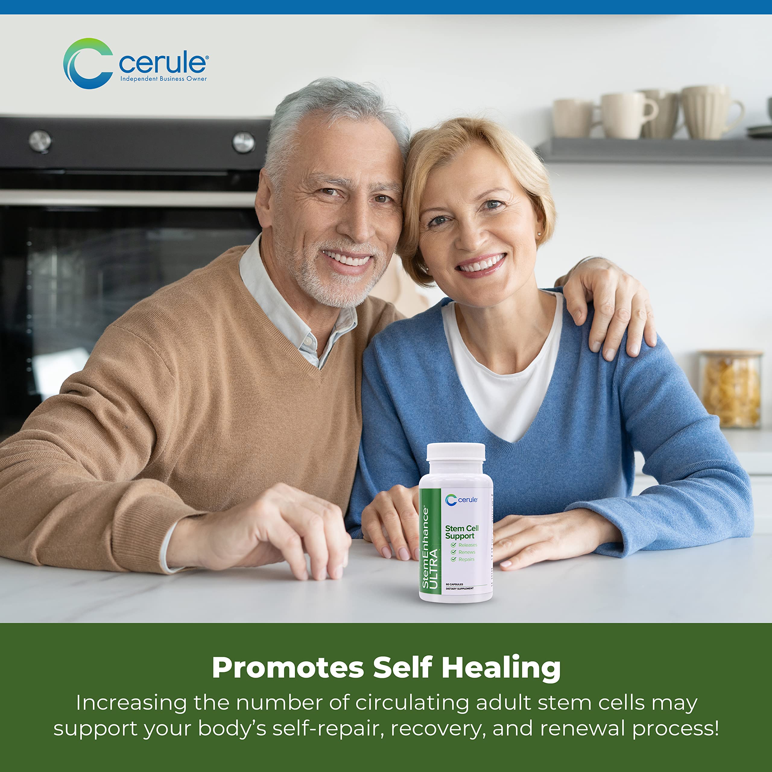 Cerule StemEnhance Ultra algae blend icon emphasizing nutrient-rich ingredients