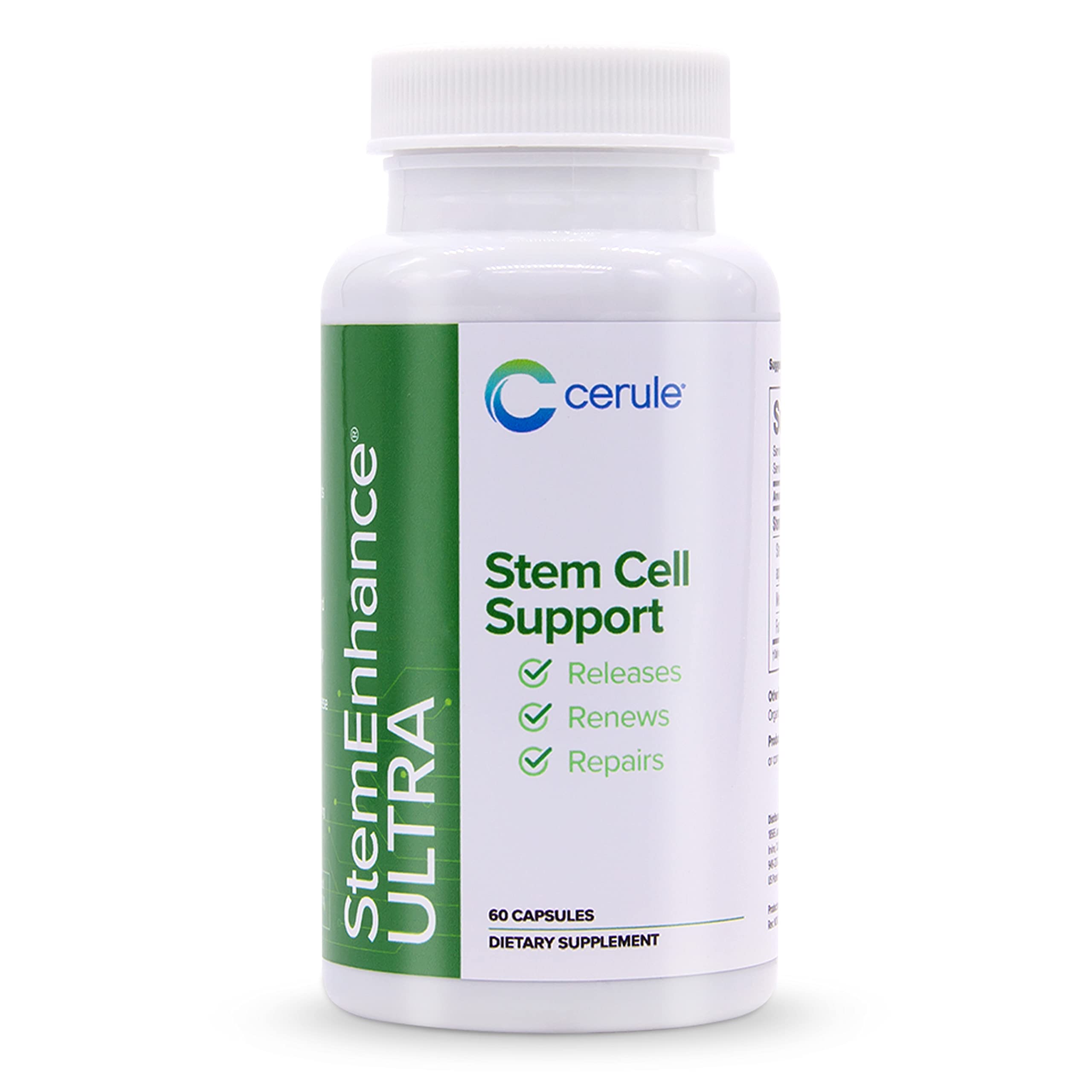 Cerule StemEnhance Ultra bottle cap close-up for reliable dosing and freshness