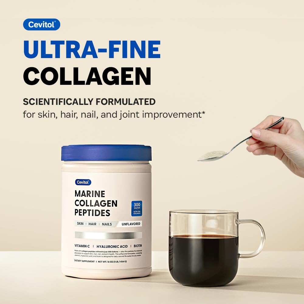 Cevitol Marine Collagen Peptides scoop enables precise daily dosing