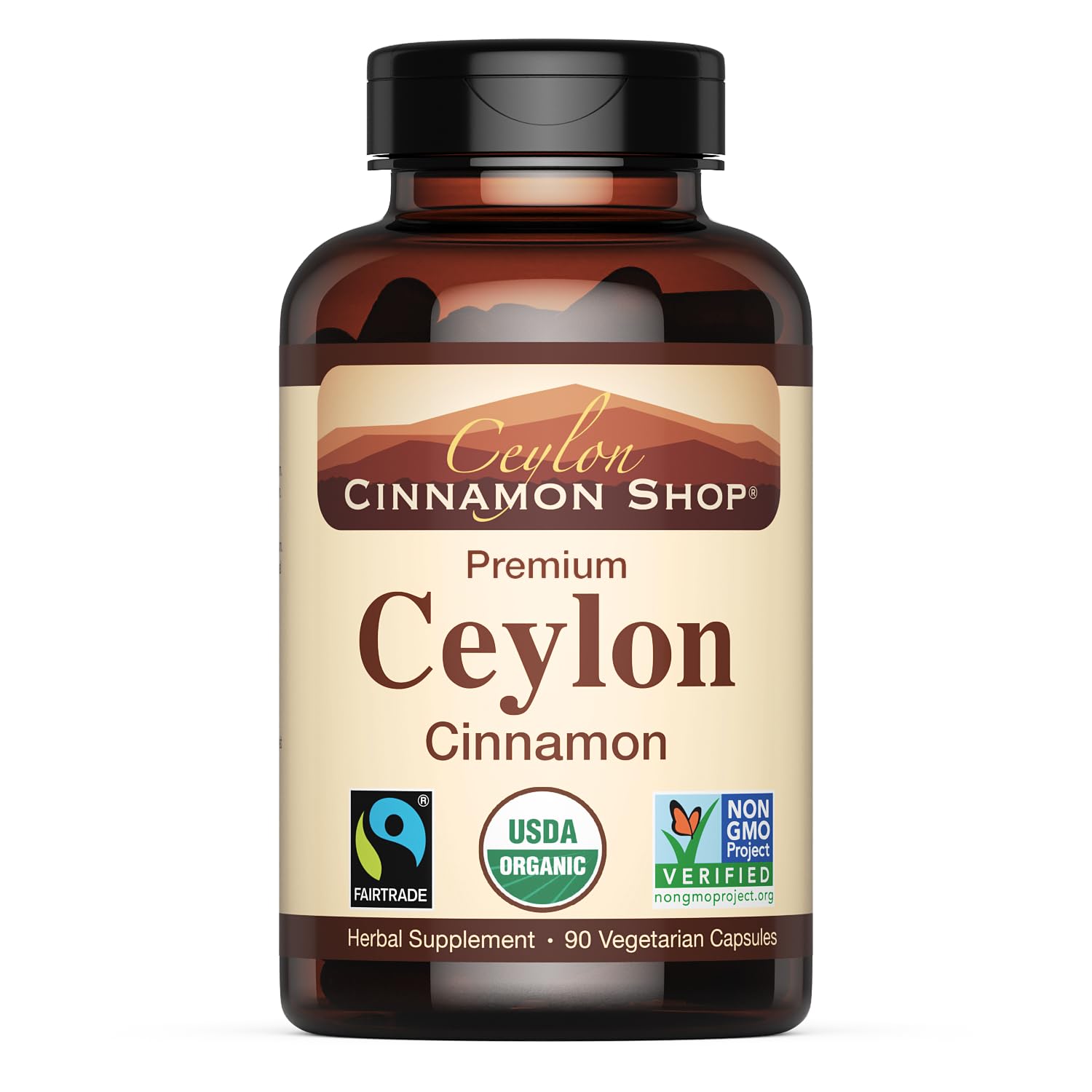Ceylon Cinnamon Shop organic cinnamon bottle highlights premium capsules for daily wellness