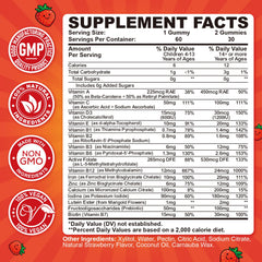 CFILIHTC Iron Gummies kids bottle-back; vitamin and mineral profile