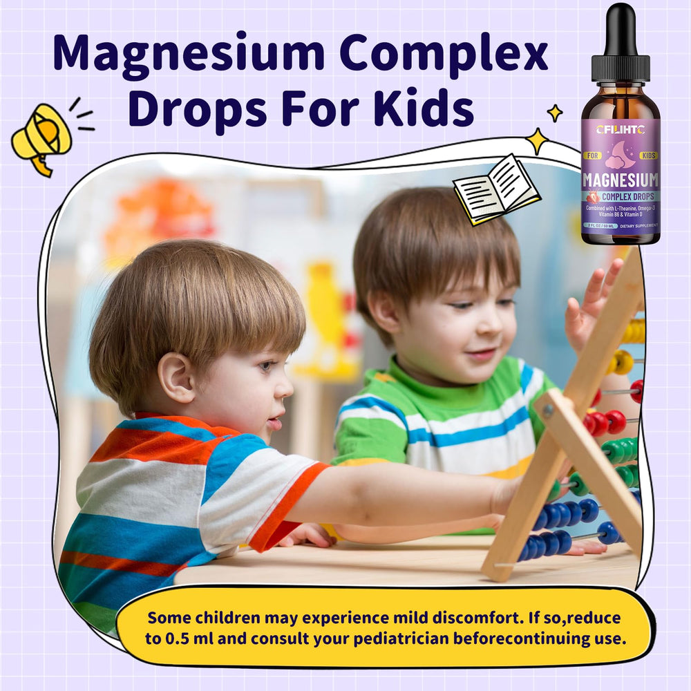 CFILIHTC Kids Magnesium Liquid Drops dropper dispense for adding to drinks