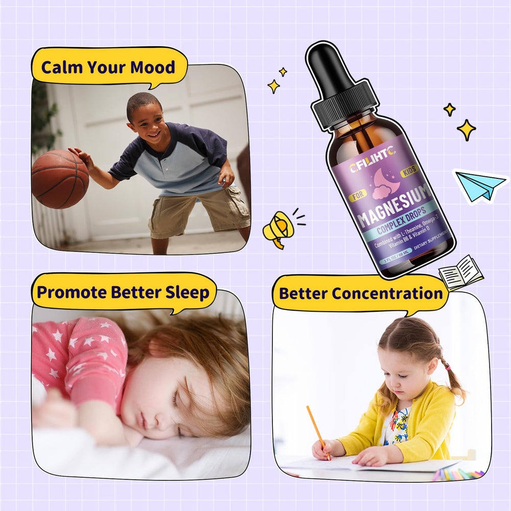 CFILIHTC Kids Magnesium Liquid Drops sublingual application for quick absorption