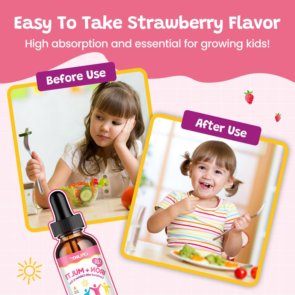 CFILIHTC kids mealtime joy scene suggests improved eating with drops.