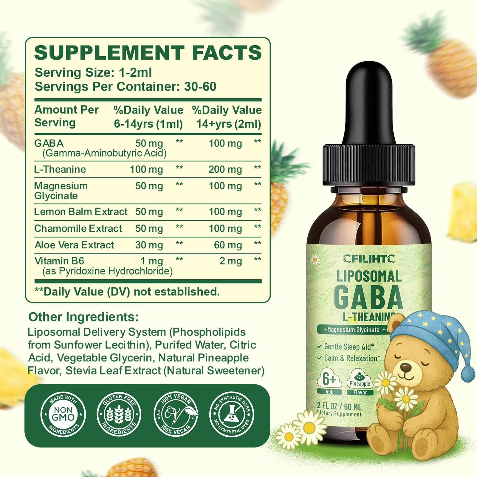 CFILIHTC back-label close-up reveals ingredients and usage guidance