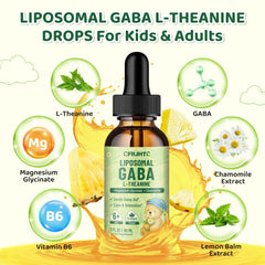 CFILIHTC liposomal GABA drops pineapple flavor in dropper for easy dosing